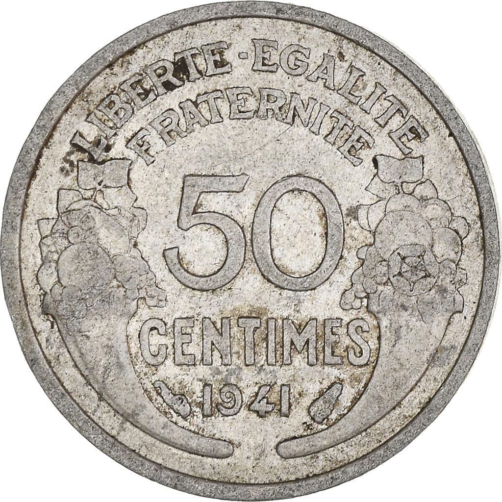 Moneda, Francia, 50 Centimes, 1941
