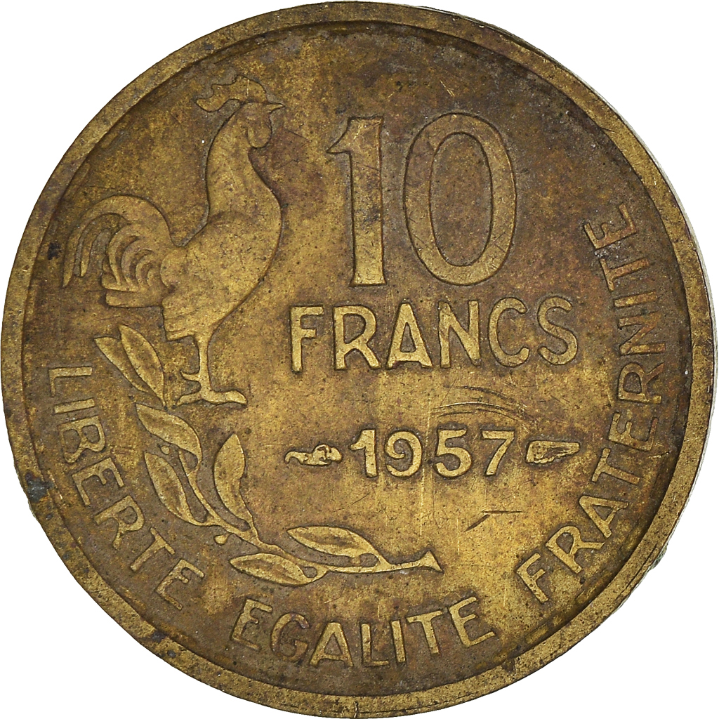 Moneda, Francia, 10 Francs, 1957