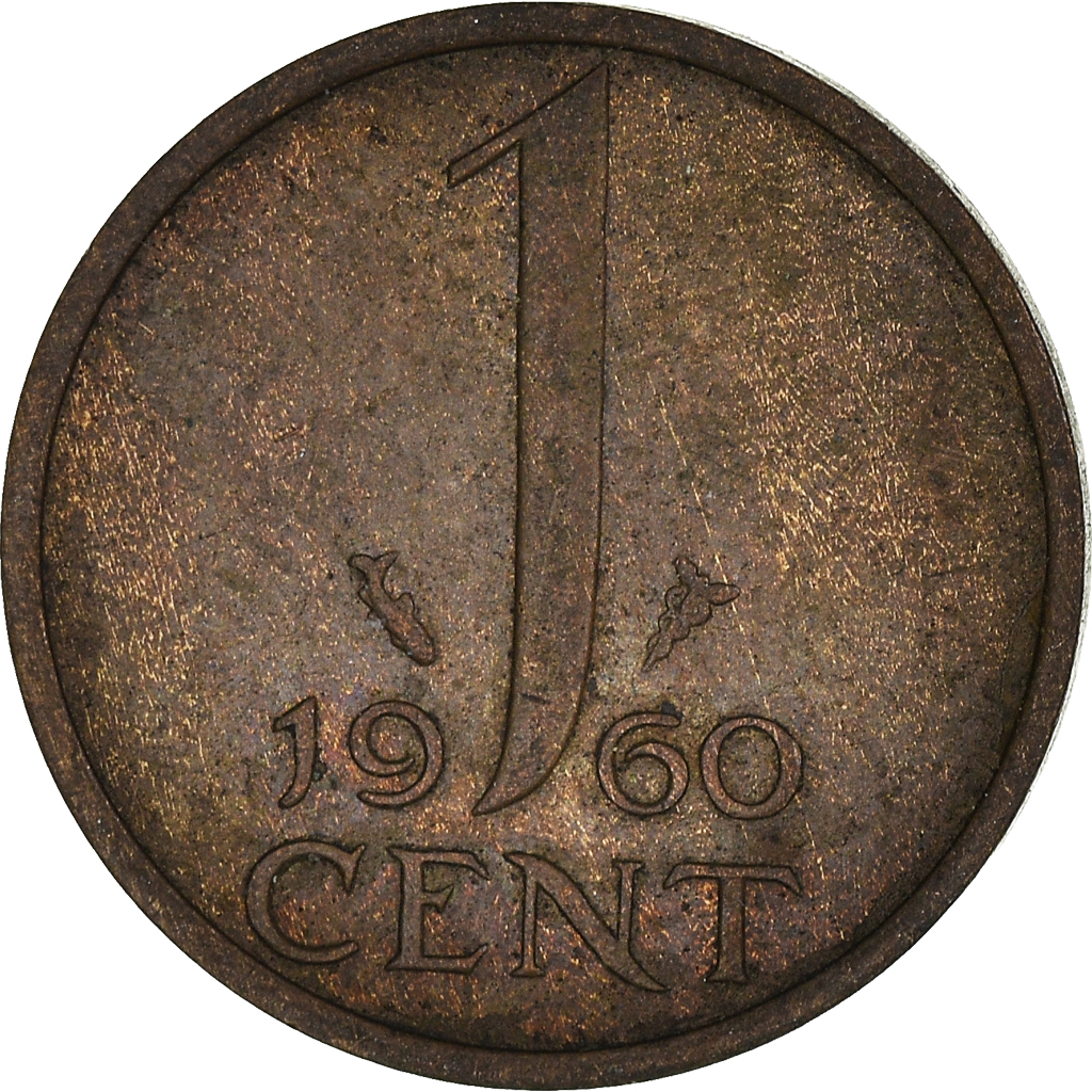 Moneda, Países Bajos, Cent, 1960