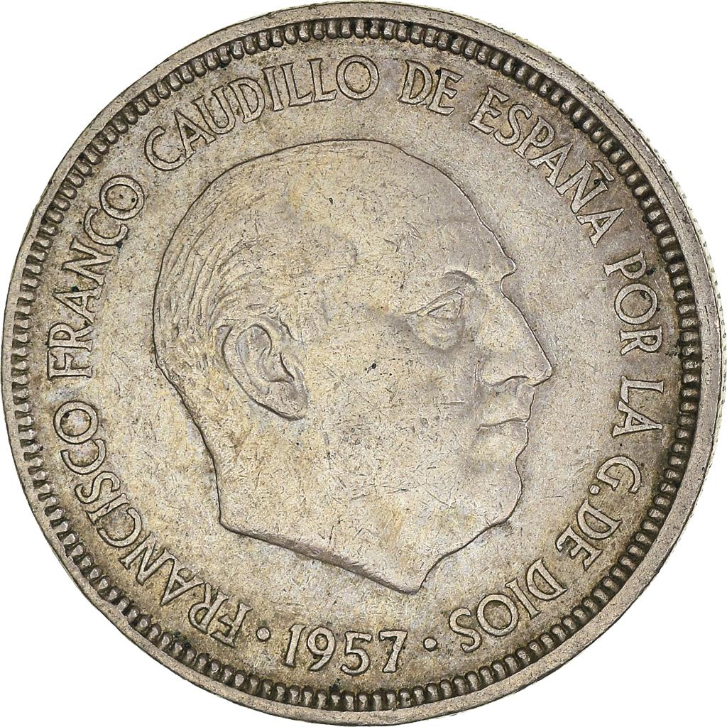 Moneda, España, 5 Pesetas, 1957 (74)