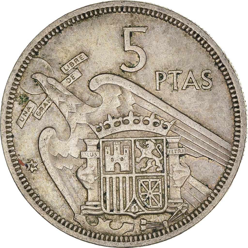 Moneda, España, 5 Pesetas, 1957 (74)