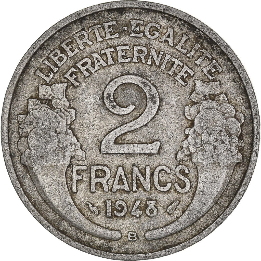Moneda, Francia, 2 Francs, 1948
