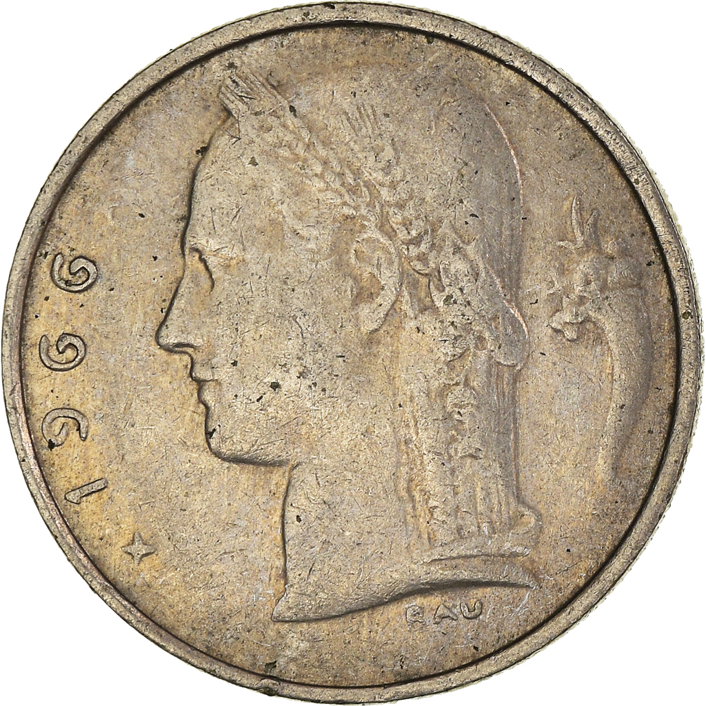 Moneda, Bélgica, Franc, 1966
