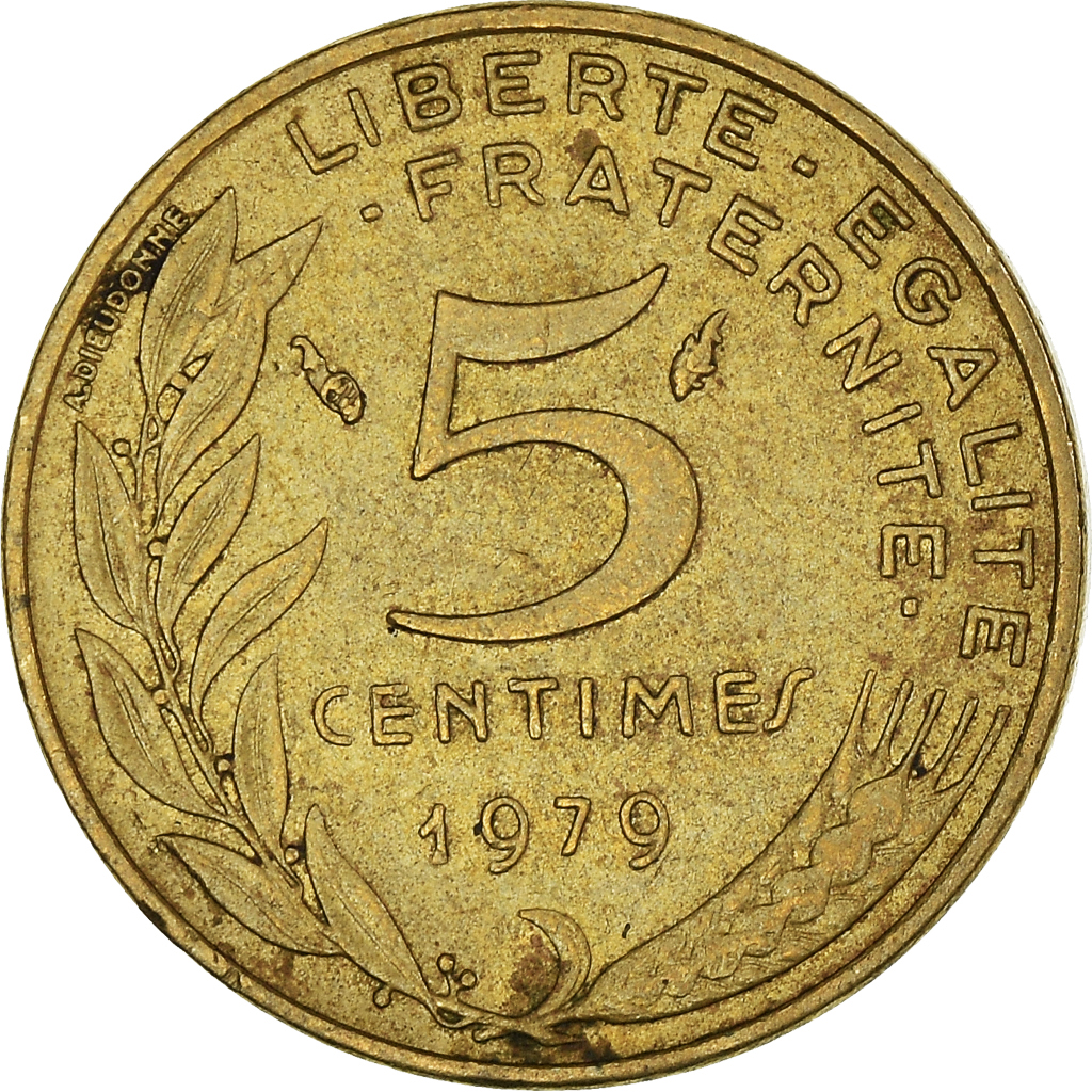 Moneda, Francia, 5 Centimes, 1979