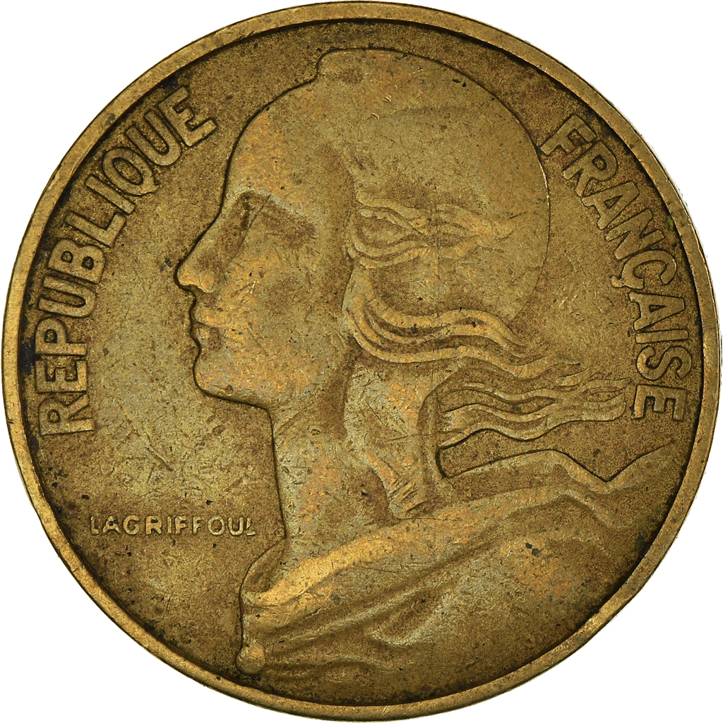 Moneda, Francia, 20 Centimes, 1963