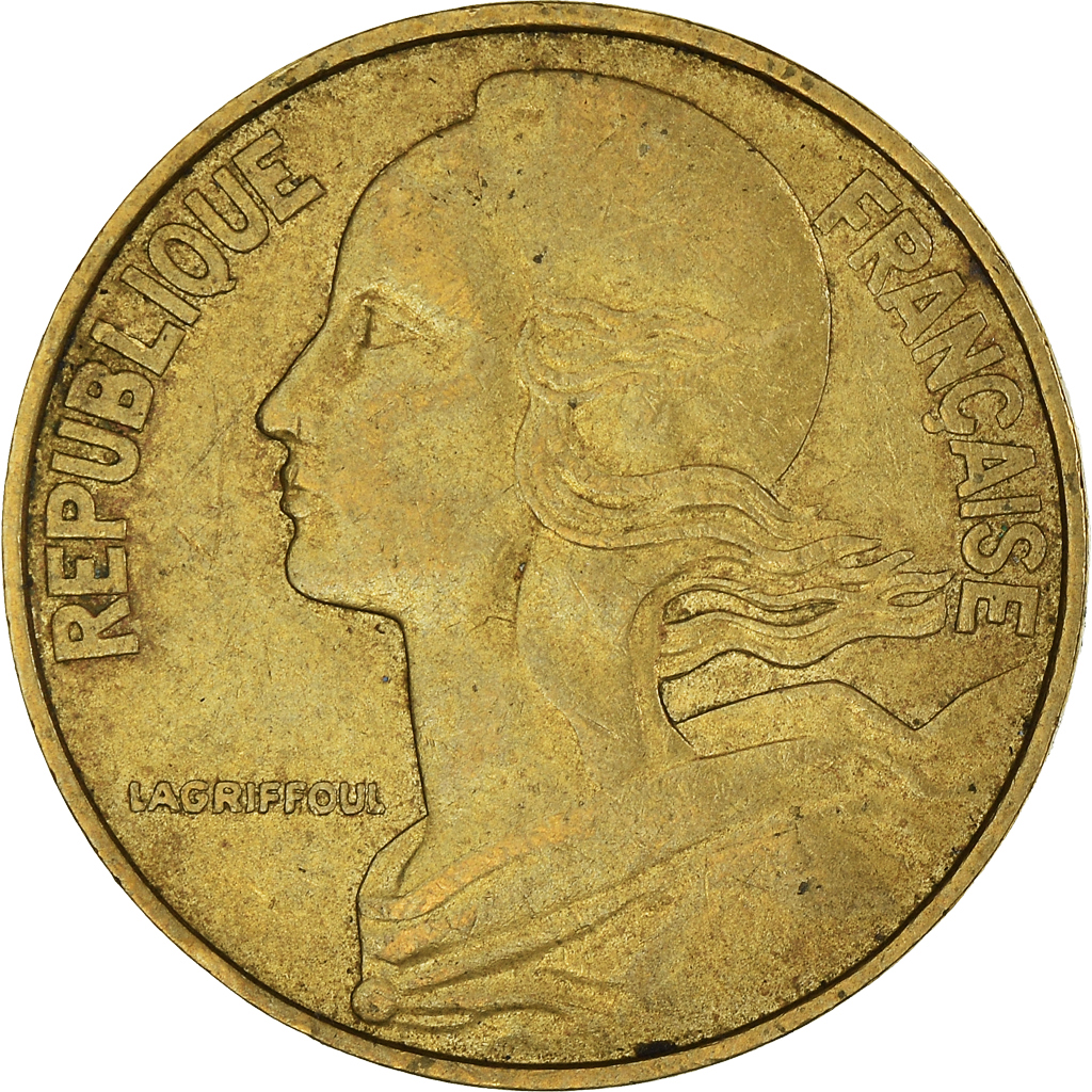 Moneda, Francia, 20 Centimes, 1982