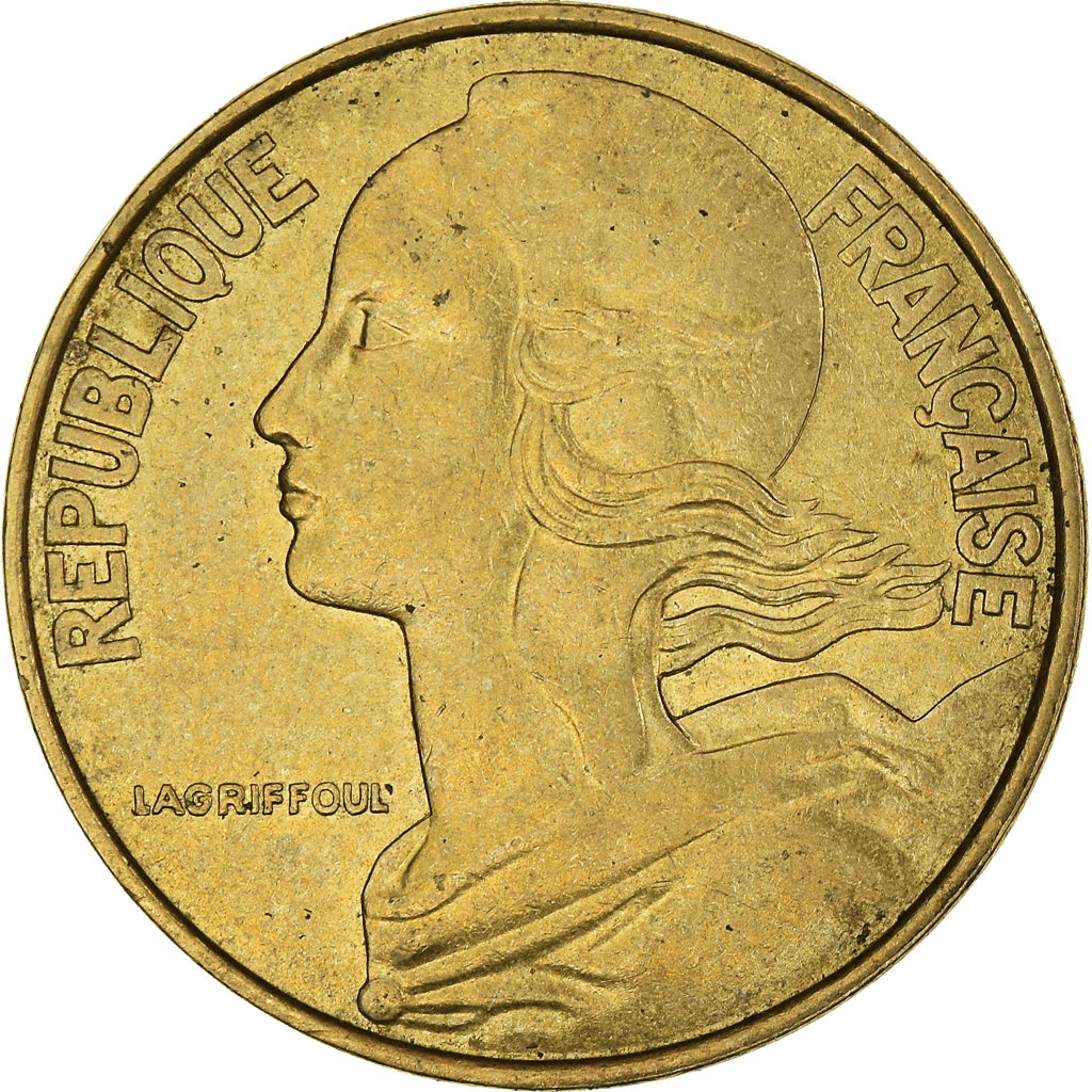 Moneda, Francia, 20 Centimes, 1976