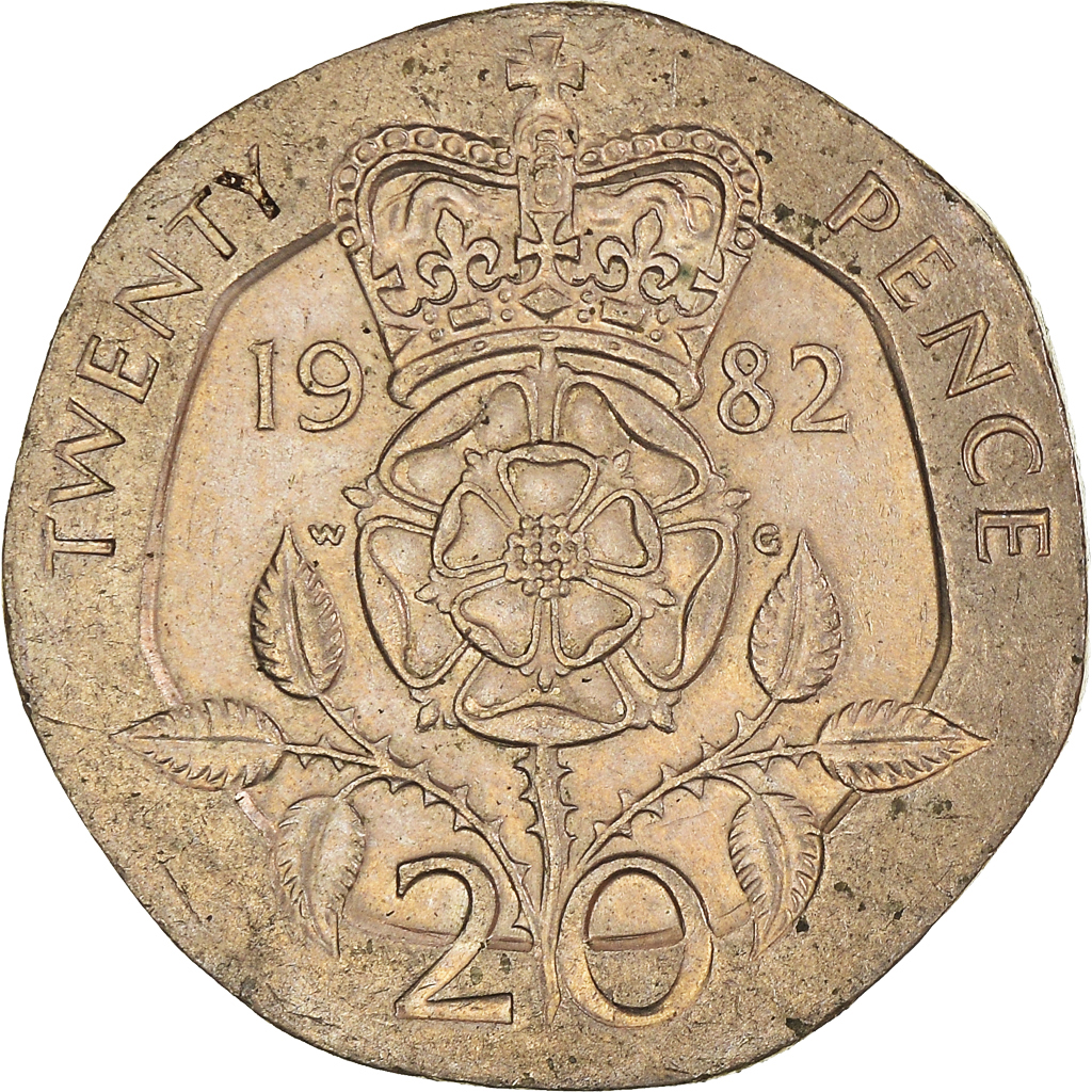 Moneda, Gran Bretaña, 20 Pence, 1982