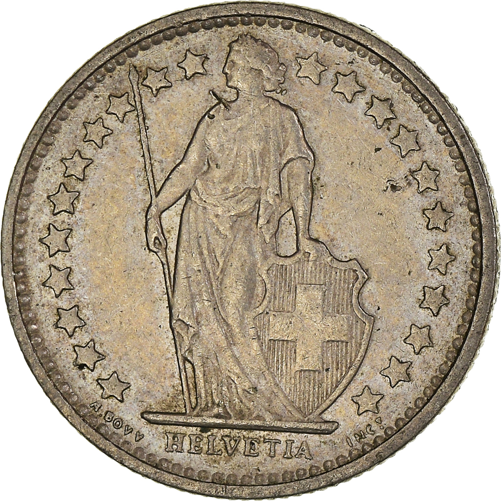 Moneda, Suiza, 1/2 Franc, 1974