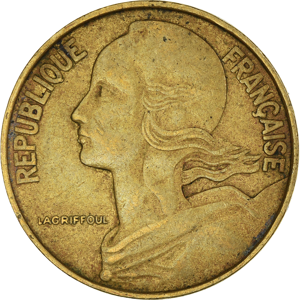 Moneda, Francia, 20 Centimes, 1964