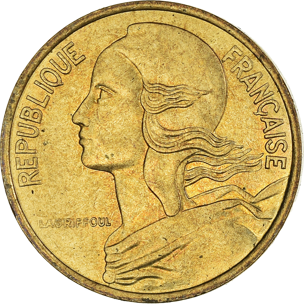 Moneda, Francia, 5 Centimes, 1986