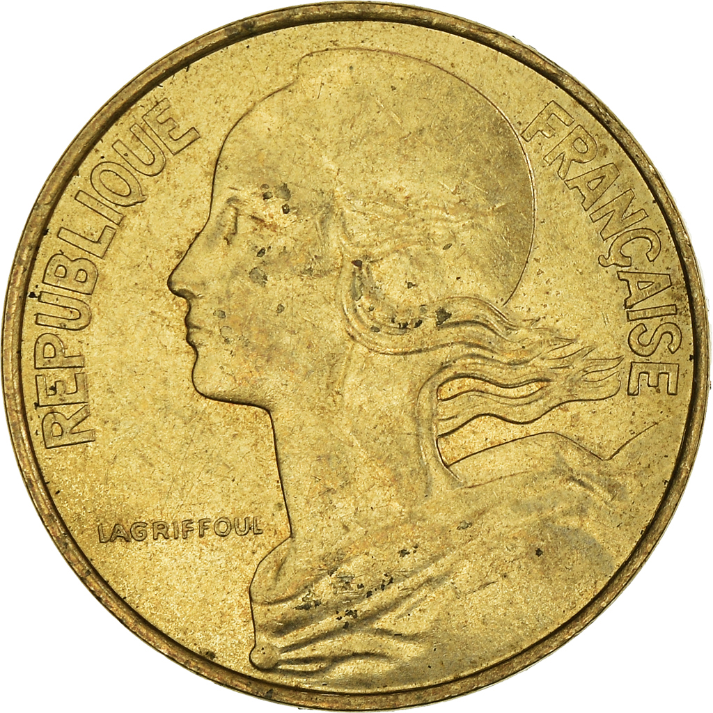 Moneda, Francia, 10 Centimes, 1987