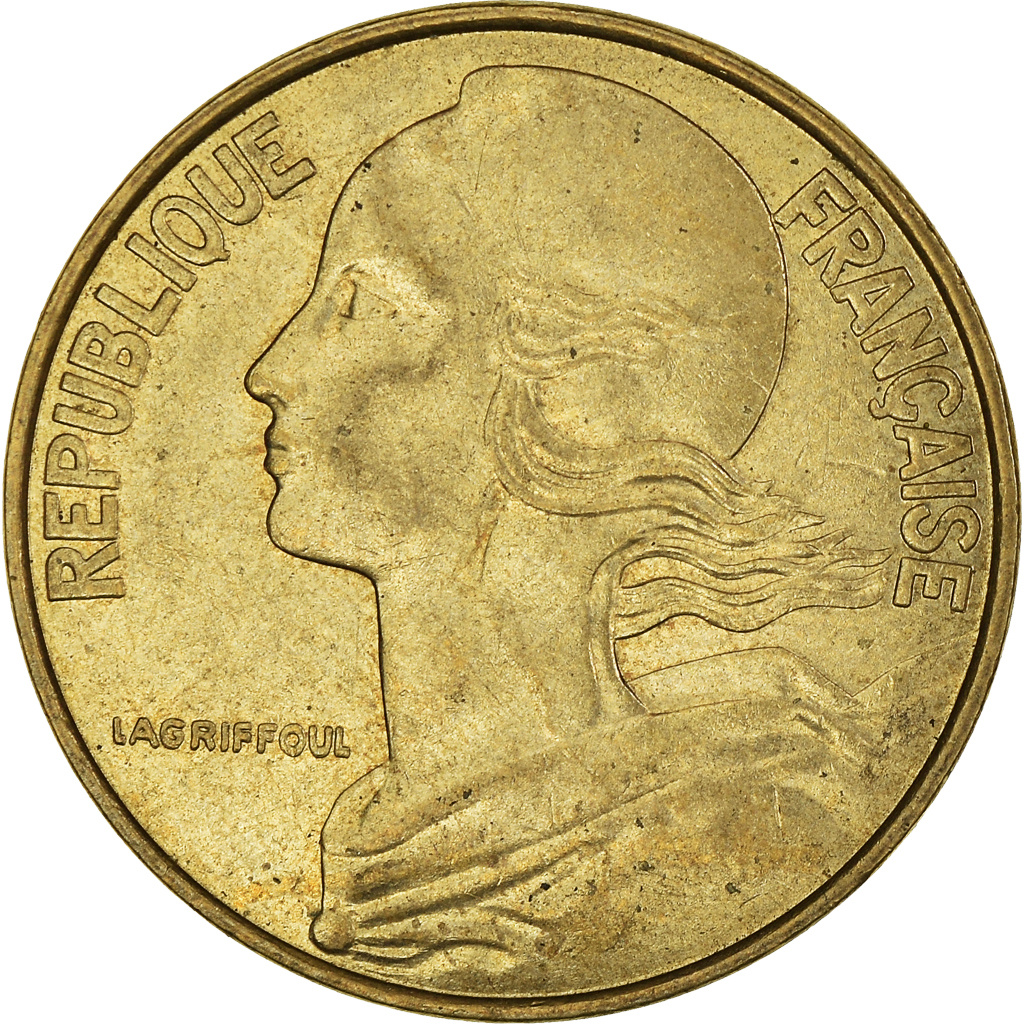 Moneda, Francia, 20 Centimes, 1997