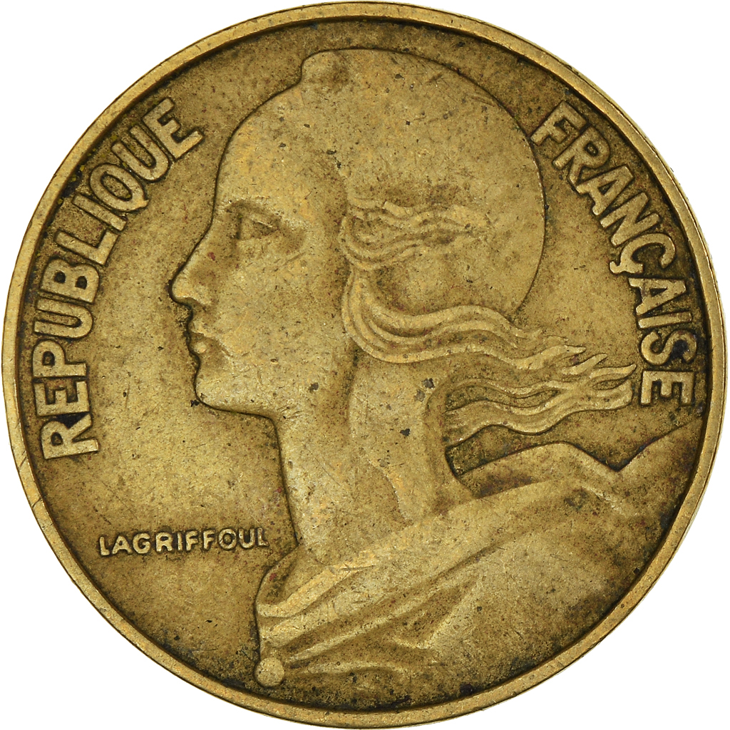 Moneda, Francia, 20 Centimes, 1964