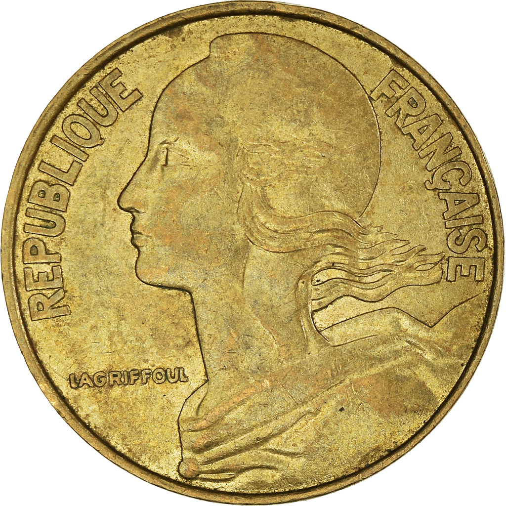 Moneda, Francia, 20 Centimes, 1992