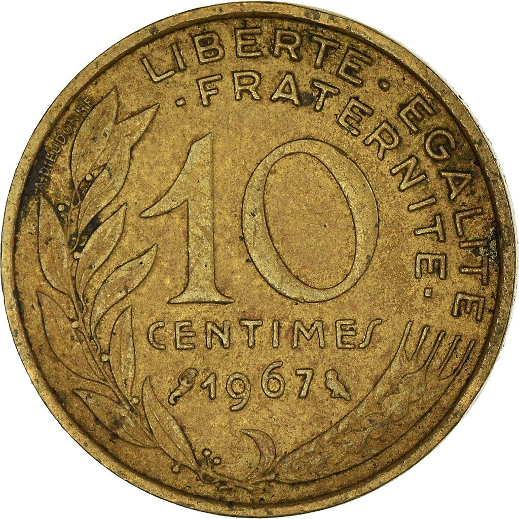 Moneda, Francia, 10 Centimes, 1967