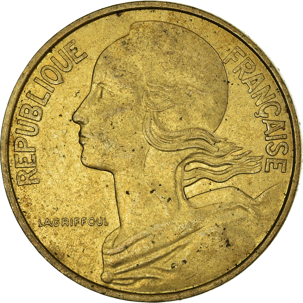 Moneda, Francia, 10 Centimes, 1986