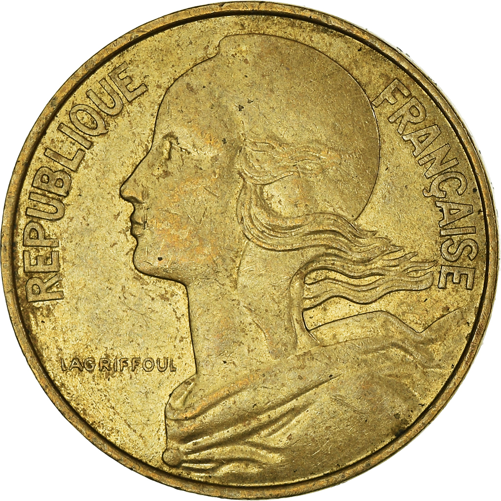 Moneda, Francia, 10 Centimes, 1986