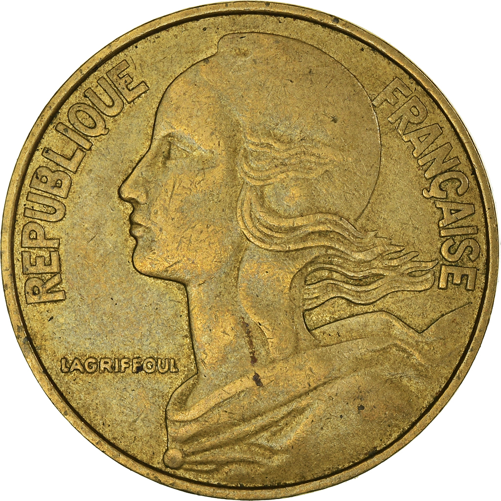 Moneda, Francia, 20 Centimes, 1978