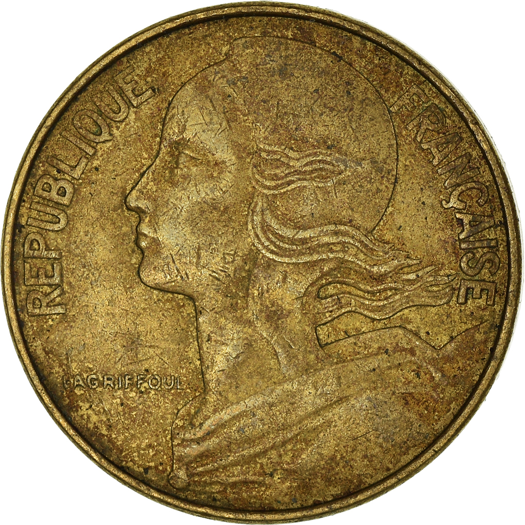 Moneda, Francia, 10 Centimes, 1975