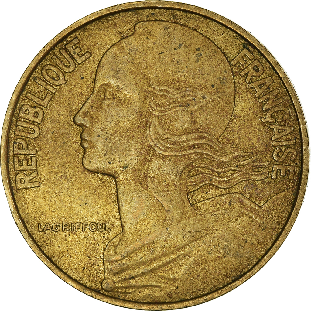 Moneda, Francia, 20 Centimes, 1973