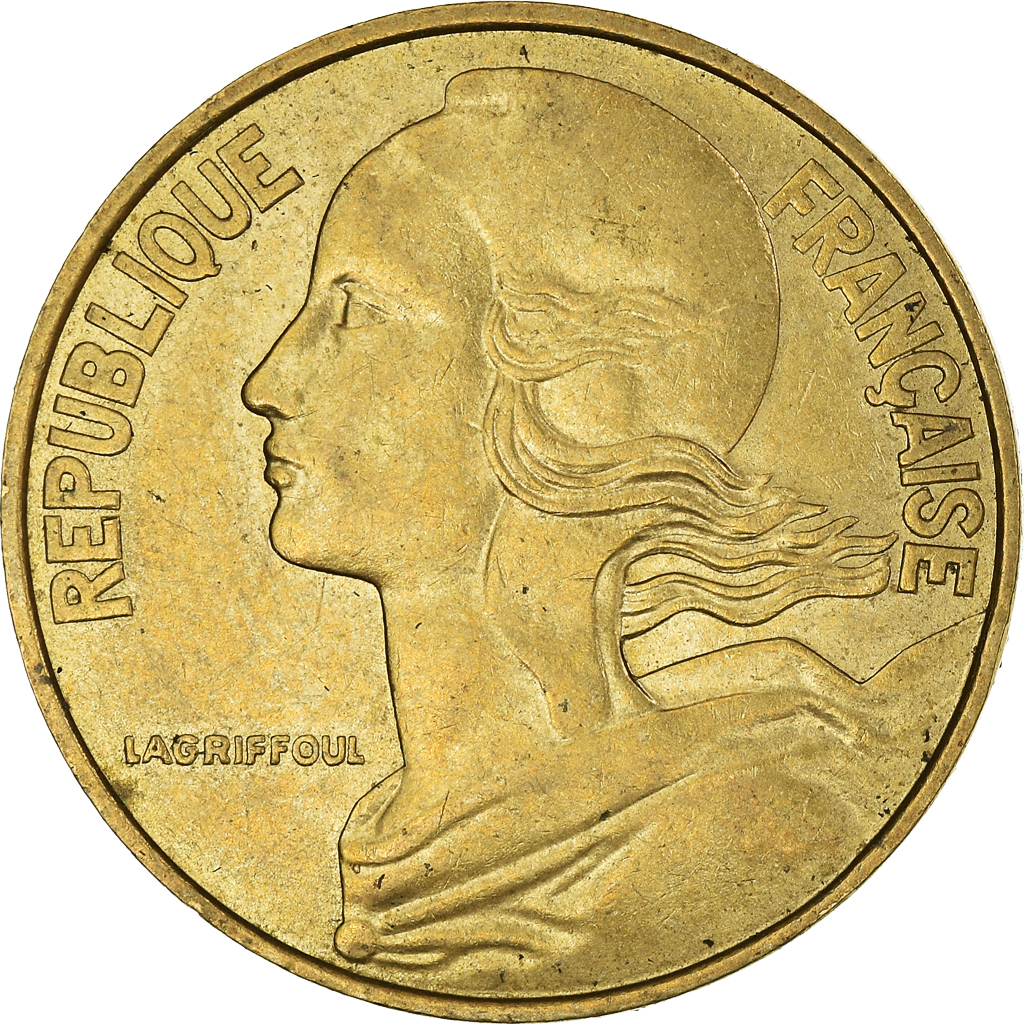Moneda, Francia, 20 Centimes, 1982