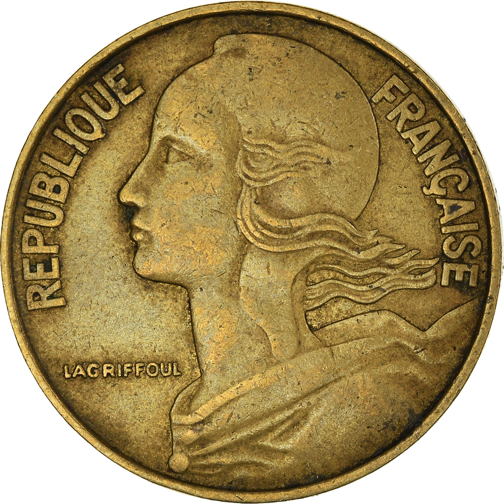 Moneda, Francia, 20 Centimes, 1963