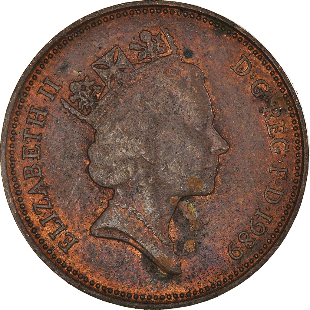 Moneda, Gran Bretaña, 2 Pence, 1989