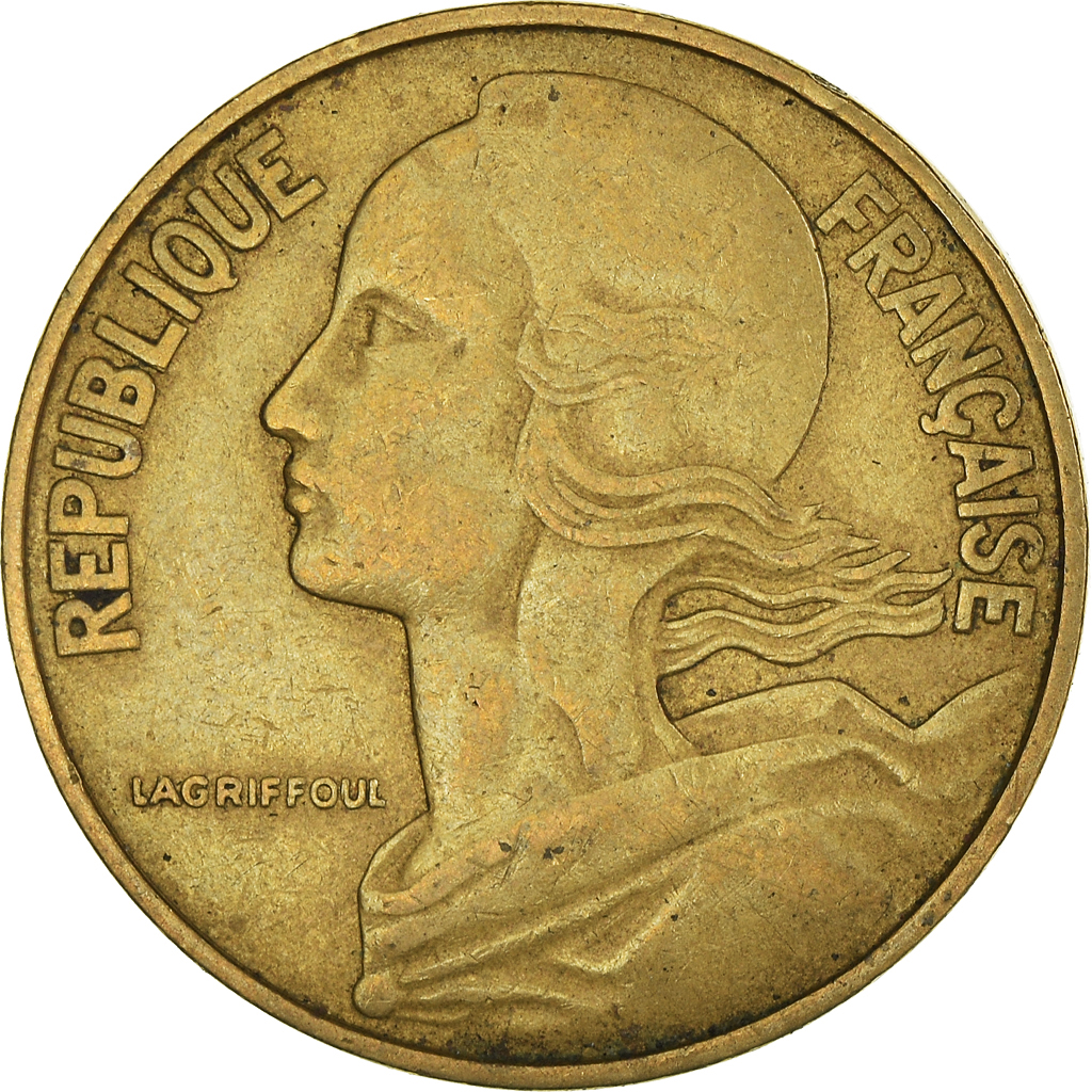 Moneda, Francia, 20 Centimes, 1969