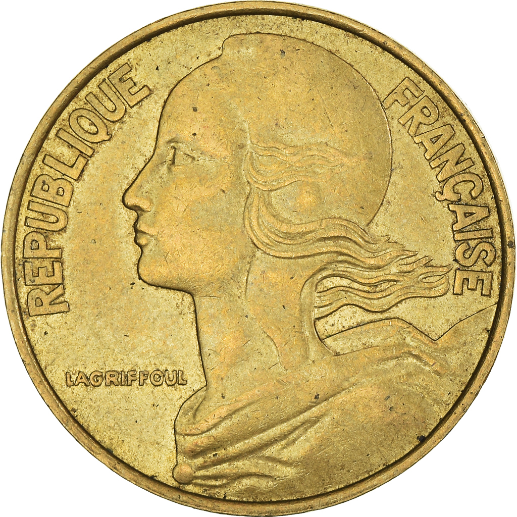 Moneda, Francia, 20 Centimes, 1976