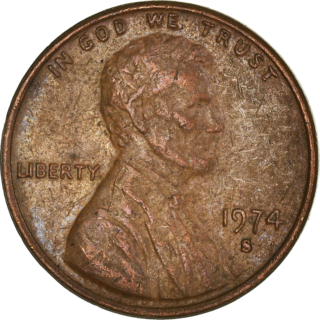 Moneda, Estados Unidos, Cent, 1974