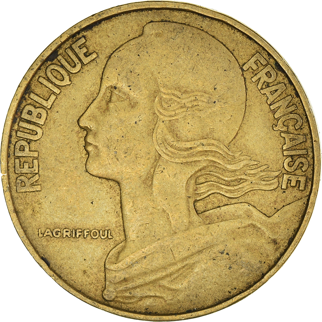 Moneda, Francia, 20 Centimes, 1963