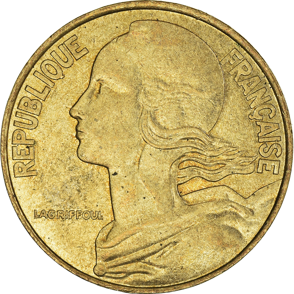 Moneda, Francia, 20 Centimes, 1988