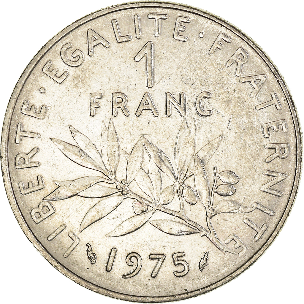 Moneda, Francia, Franc, 1975