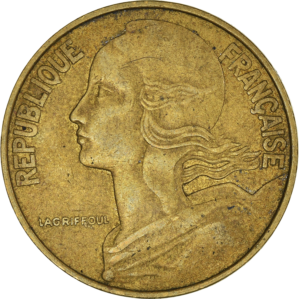 Moneda, Francia, 20 Centimes, 1978