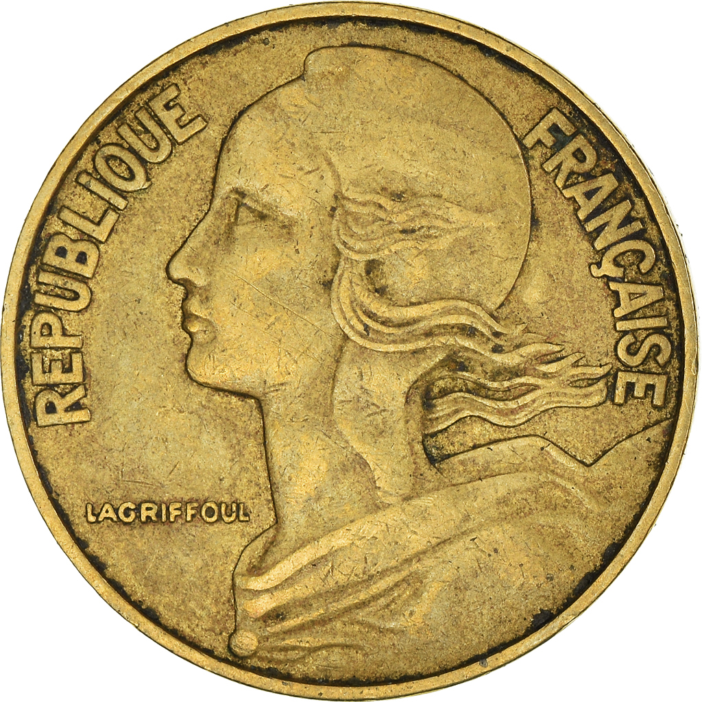 Moneda, Francia, 20 Centimes, 1963