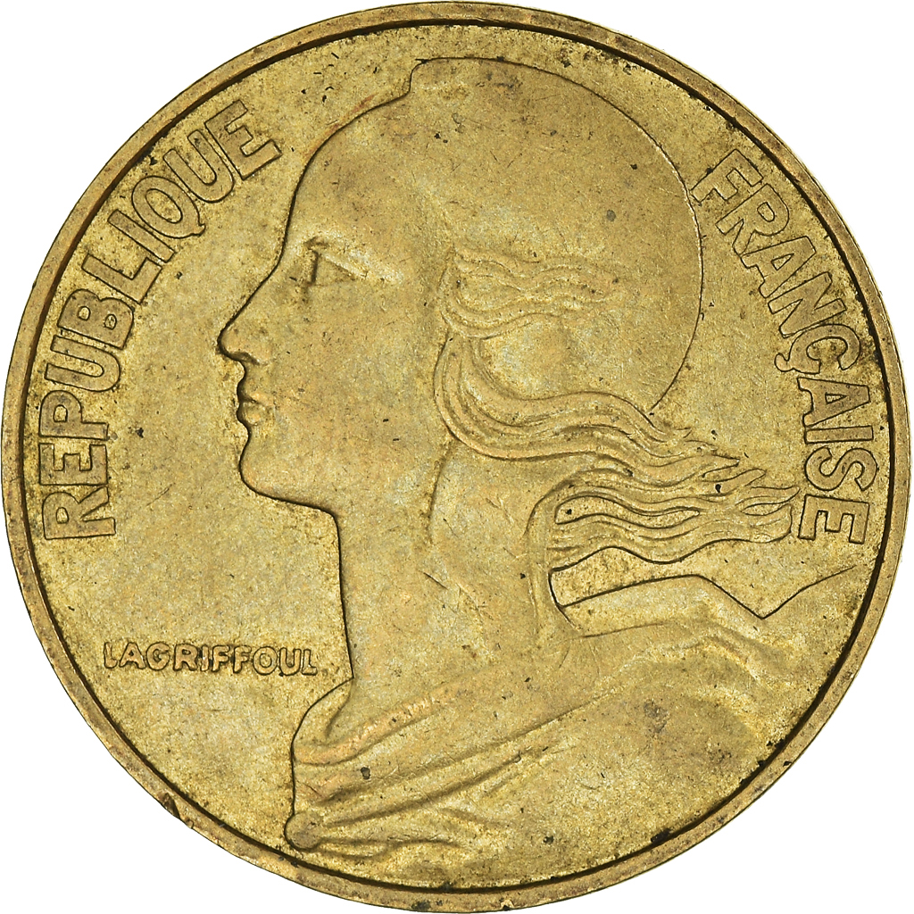 Moneda, Francia, 20 Centimes, 1982