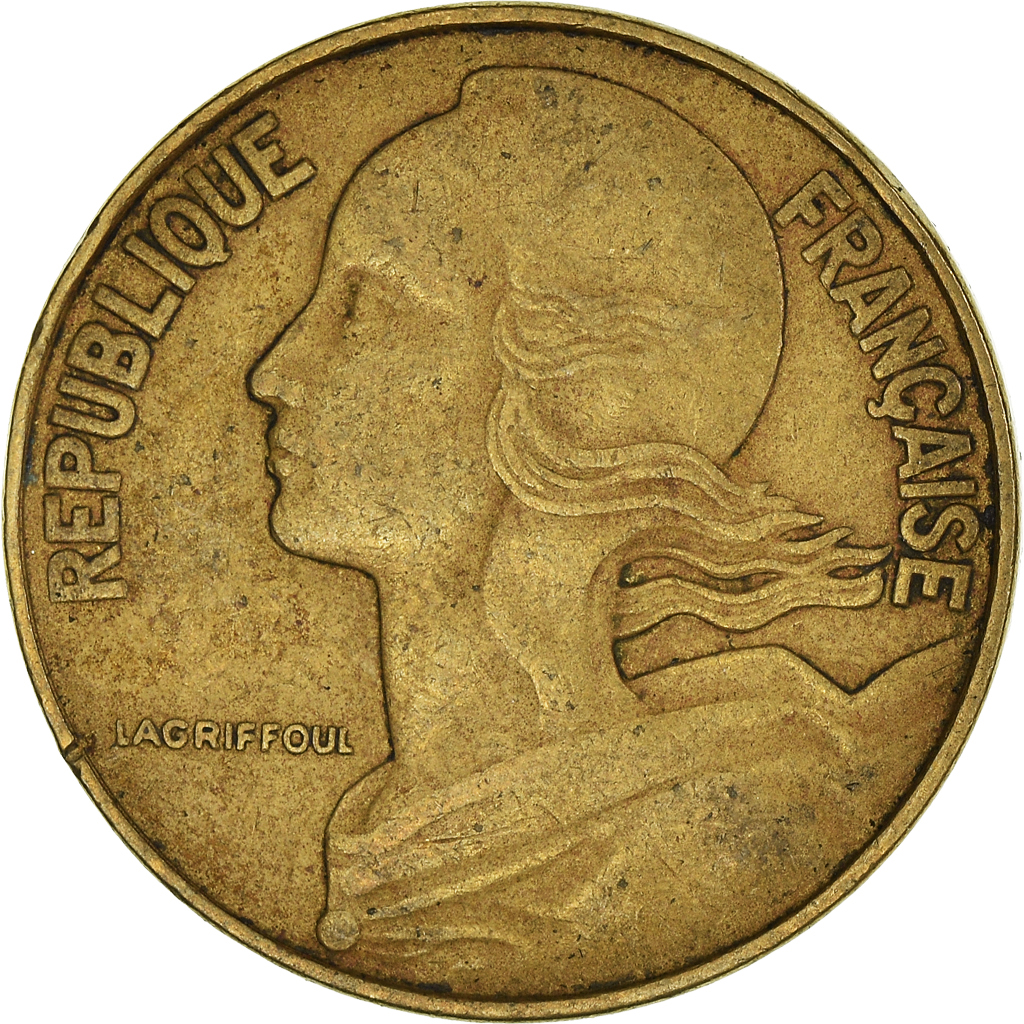 Moneda, Francia, 20 Centimes, 1969