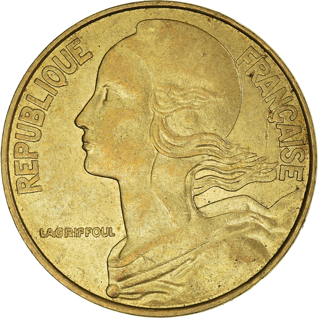Moneda, Francia, 20 Centimes, 1990