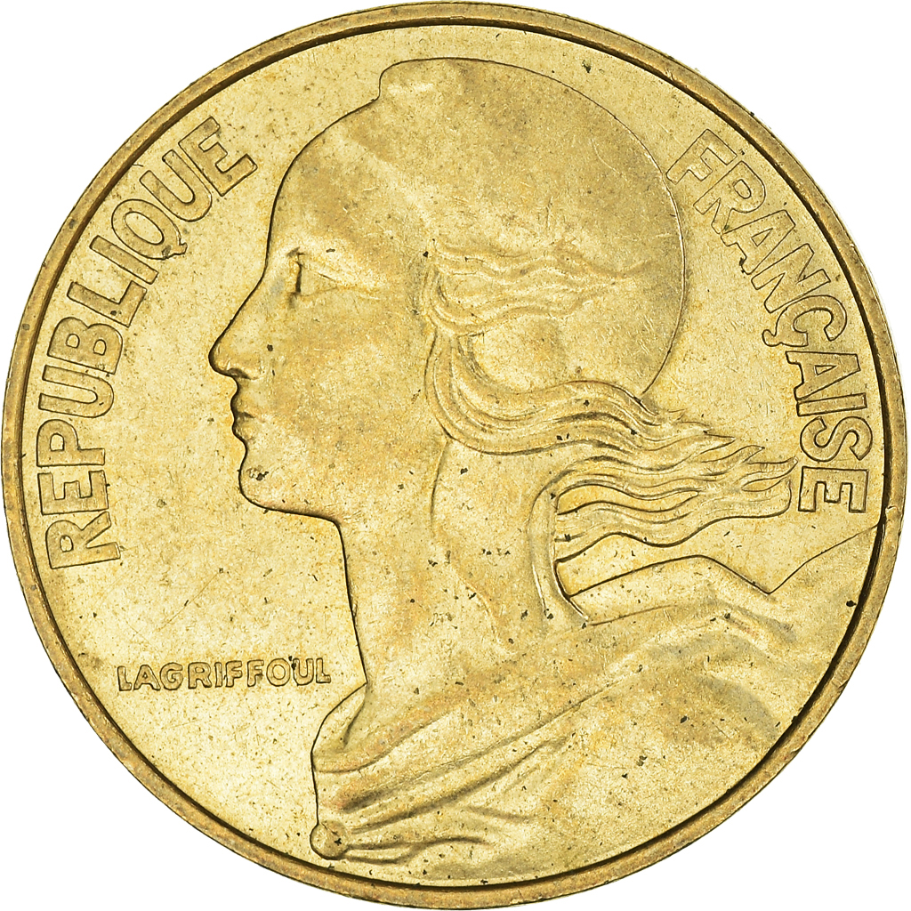 Moneda, Francia, 20 Centimes, 1983