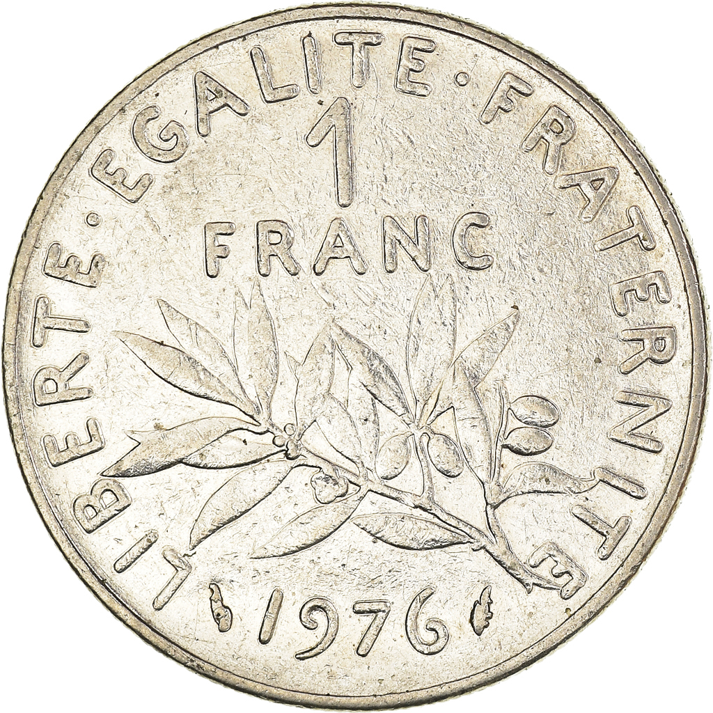Moneda, Francia, Franc, 1976