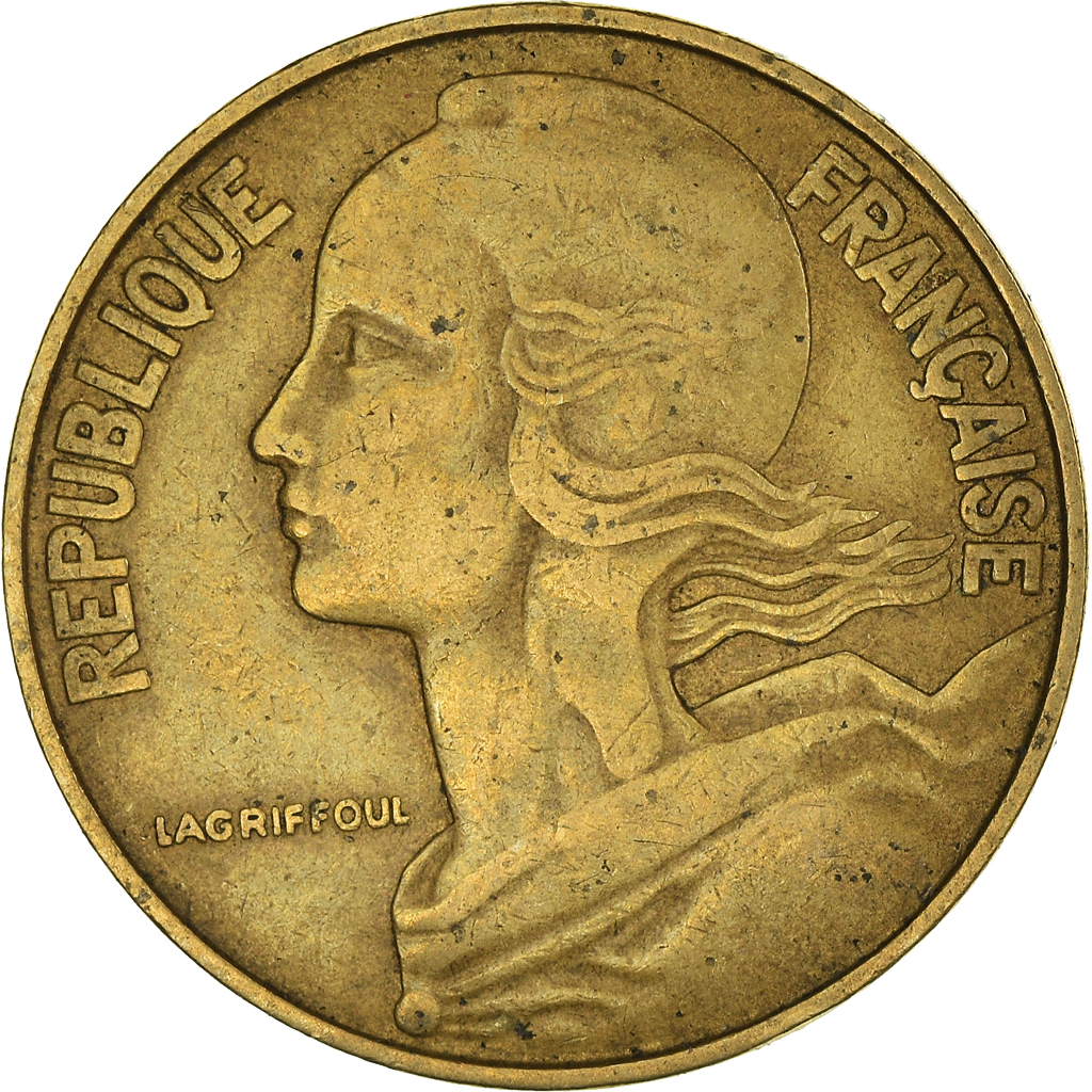 Moneda, Francia, 20 Centimes, 1964