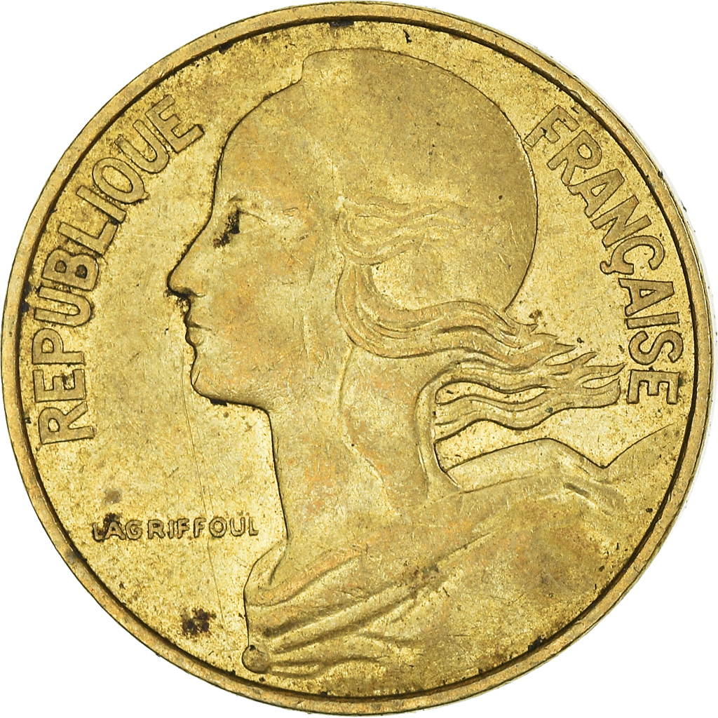 Moneda, Francia, 10 Centimes, 1980