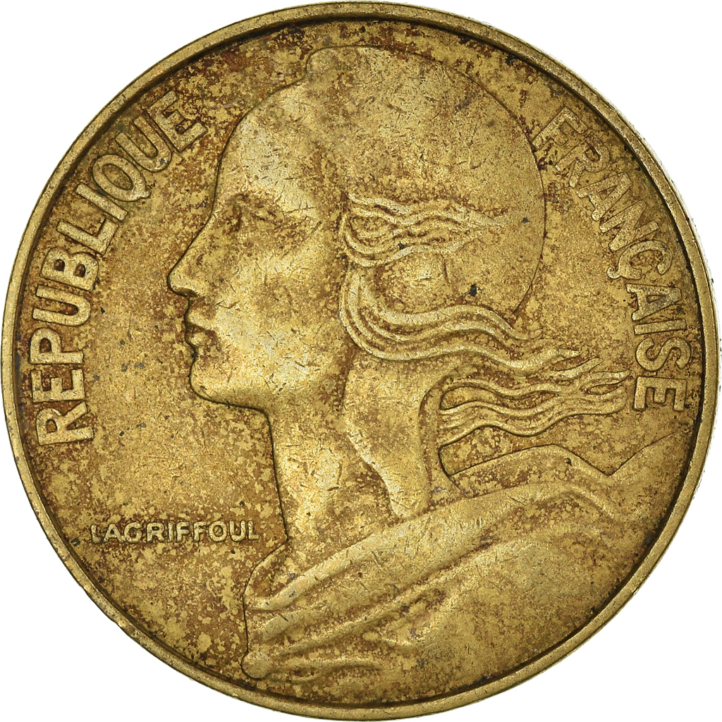 Moneda, Francia, 20 Centimes, 1973