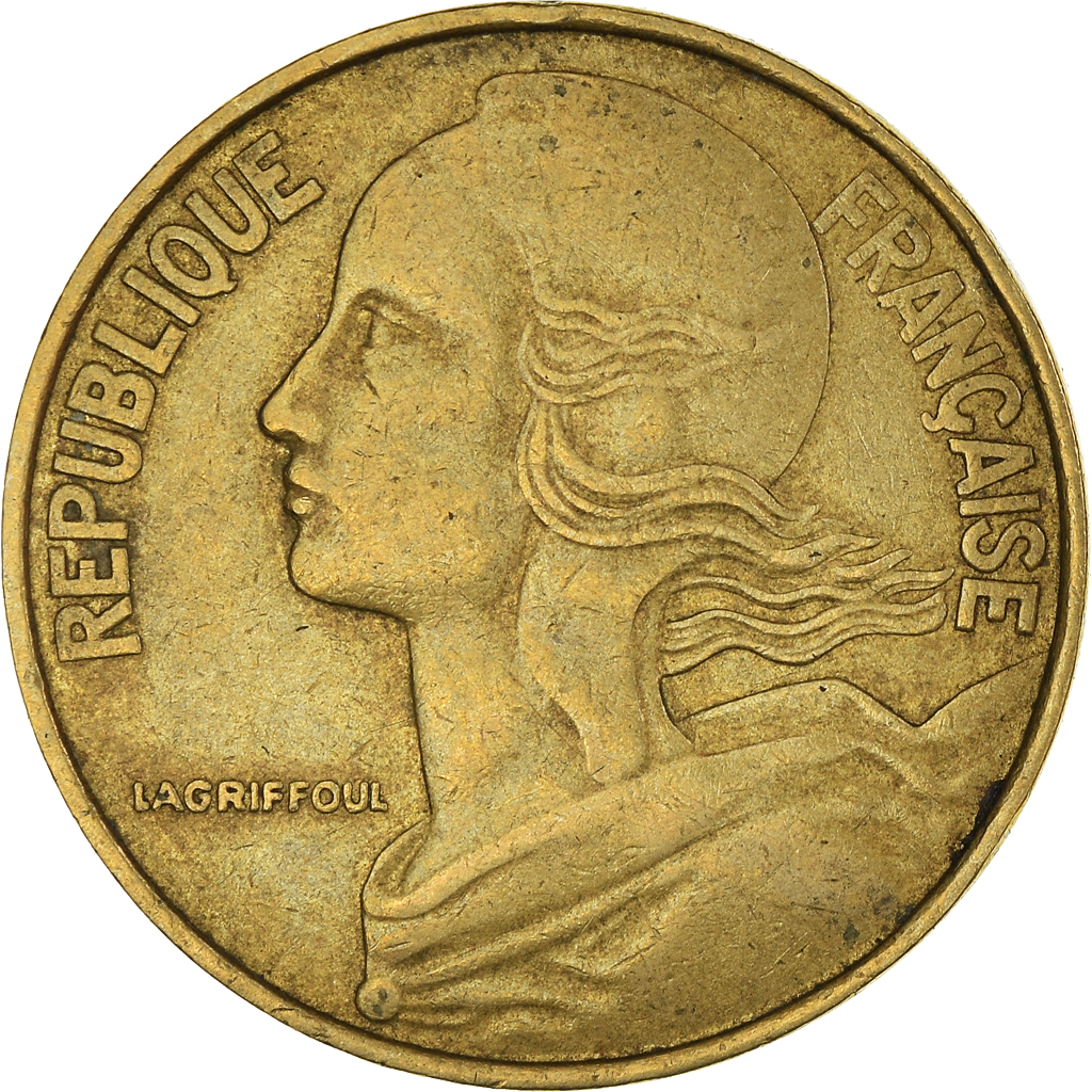 Moneda, Francia, 20 Centimes, 1976
