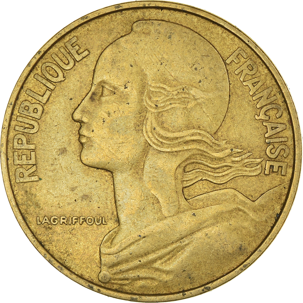 Moneda, Francia, 20 Centimes, 1970
