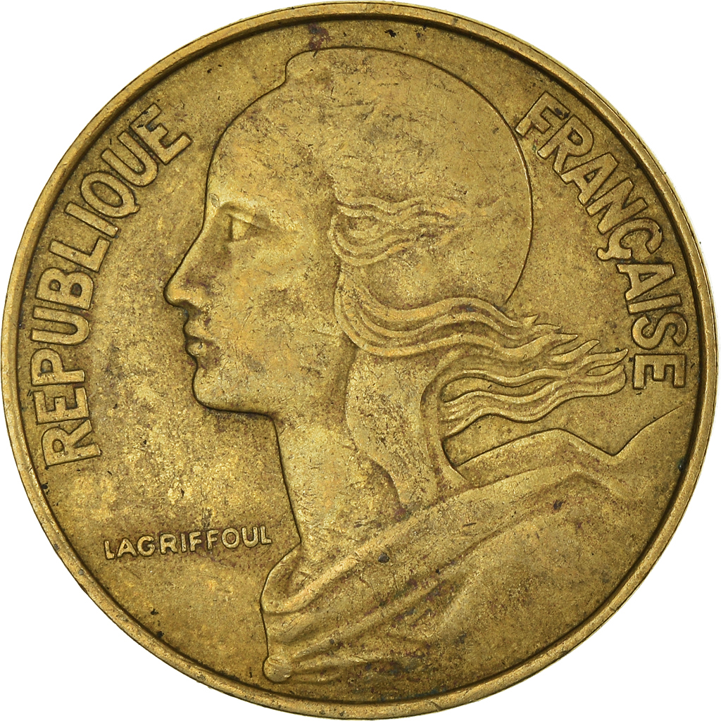 Moneda, Francia, 20 Centimes, 1973