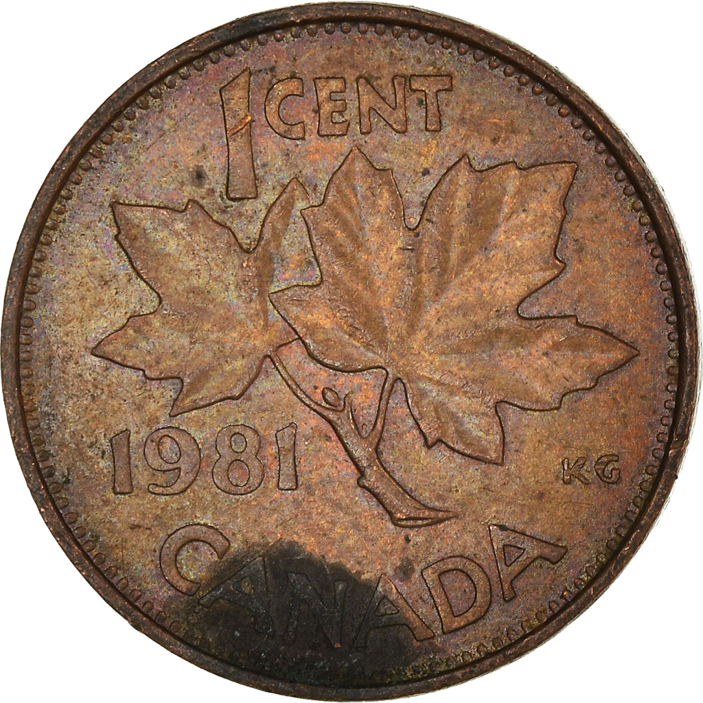 Moneda, Canadá, Cent, 1981