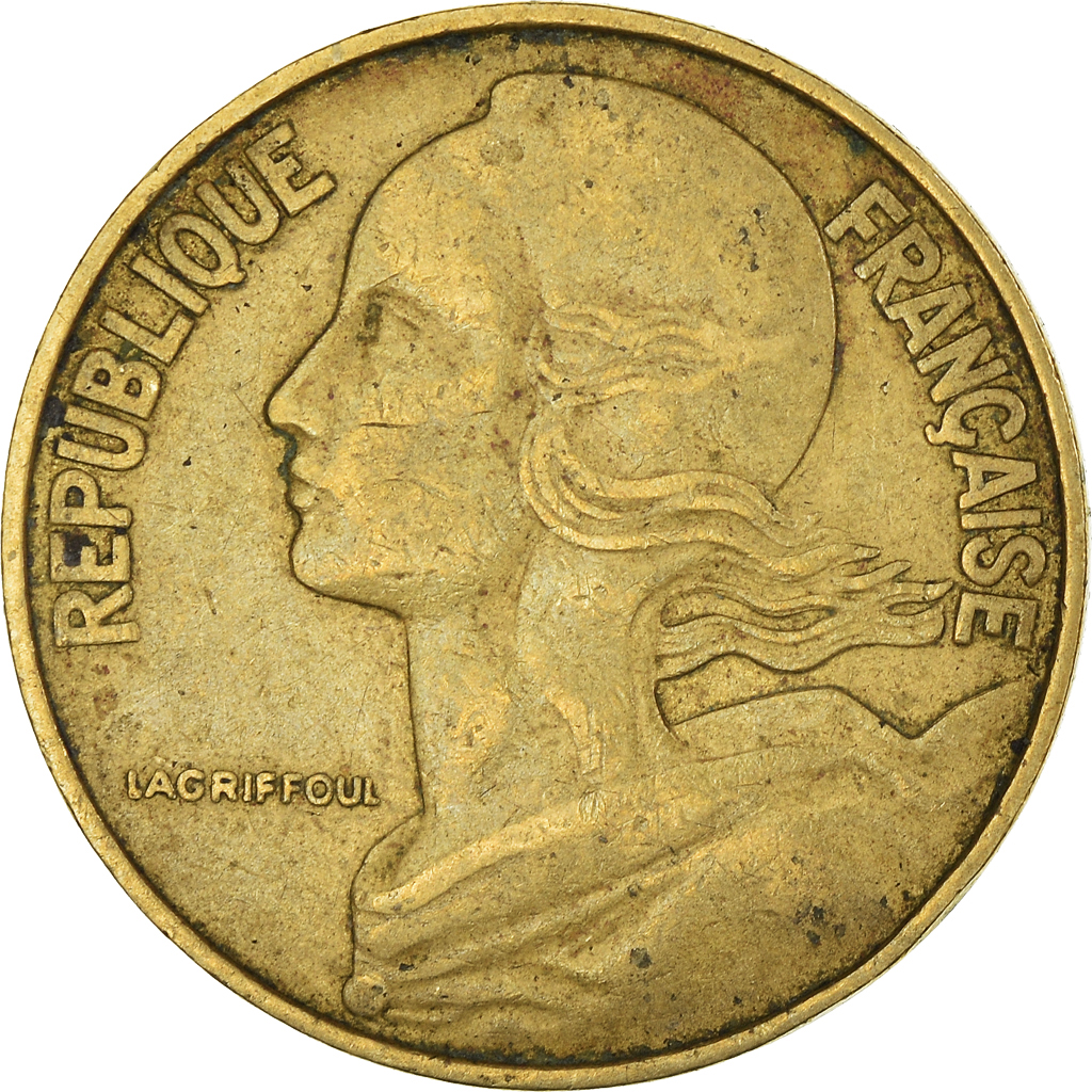 Moneda, Francia, 20 Centimes, 1963