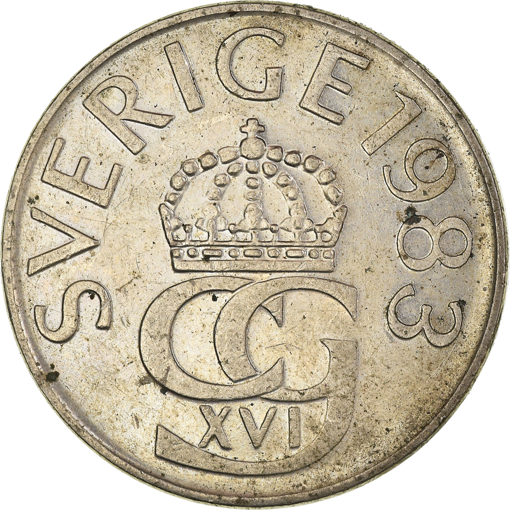 Moneda, Suecia, 5 Kronor, 1983